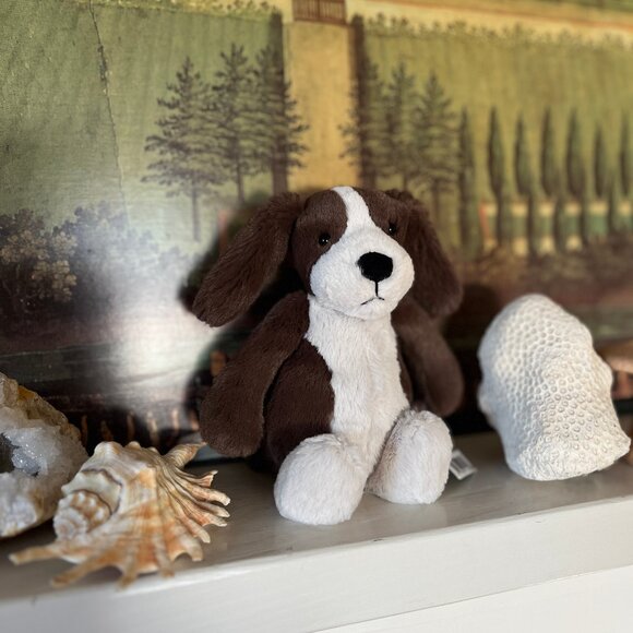 Retired Rare Jellycat Small Bashful Fudge Puppy NWT - Picture 2 of 5